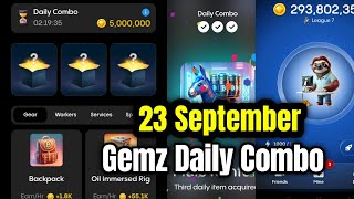 Gemz Daily Combo 23 September  Gemz Daily Code 23 September  Daily Combo Today [upl. by Annaeiluj564]