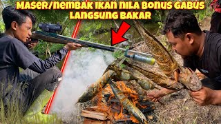 SEHARIAN NEMB4K IKAN NILA amp GABUS LANGSUNG BAKAR HASIL BURUAN [upl. by Haduhey561]