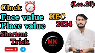 Clock degree problemsface valueplace value  tricks   shortcuts   HEC  by dr nasrullah [upl. by Ledba712]