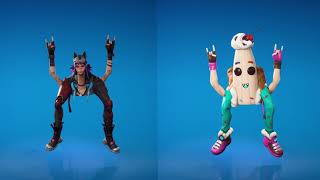 All Battle Pass Skins doing GO CAT GO Builtin emote [upl. by Kleinstein]