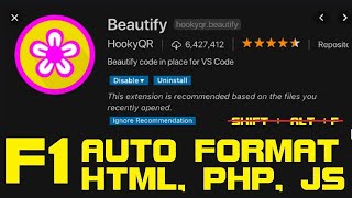 Easy way to Auto Format using Beautify in Visual Studio Code [upl. by Drawyah213]