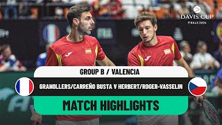 GranollersCarreño Busta v HerbertRogerVasselin  Spain v France Davis Cup 2024 Finals Group Stage [upl. by Lamar]