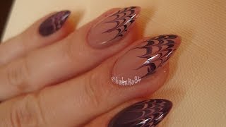 Manicure Hybrydowy Semilac  Jak zrobić pajęczynkę  Basevehei [upl. by Siuqcram905]