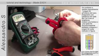 ITA  TUTORIAL  Come realizzare un cavo di rete CAT5e  RJ45 facilmente [upl. by Micheline947]