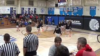 Girls Jr High BKB Woodlawn Warriors vs New Horizon Crusaders 121623 [upl. by Noivaz]