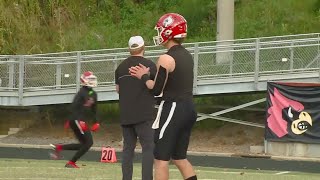 East Surry High School football player breaks records [upl. by Audry]