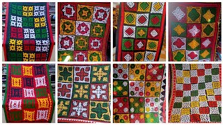 SINDHI TRADITIONAL APPLIQUE RILLI HANDMADE QUILT DESIGNSMULTICOLOR CULTURAL HANDICRAFT APPLIC RILLI [upl. by Hanaj29]