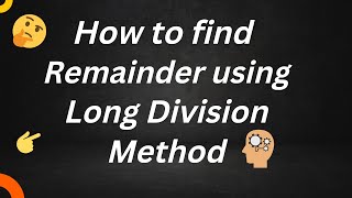 Remainder Theorem  Class 9  how to find remainder by using long division method  polynomial [upl. by Winer]