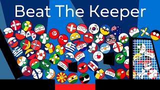 Countryballs Marble Race Beat the Keeper  64 Countries World Cup [upl. by Delilah835]