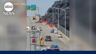 Massive tanker truck explosion  GMA [upl. by Fransis]