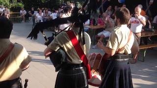 Pipe band marches in at Stadomelli Scottish Festival [upl. by Roque276]