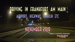 driving in Frankfurt am Main  Germany  November 2018  road trip [upl. by Ahsiema]