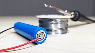 How to quickly solder 18650 LiIon Batteries with a soldering iron [upl. by Daryl]