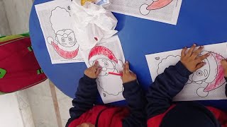 Santa Claus cotton pasting activity for nursery class [upl. by Euqinwahs]