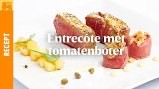 Entrecôte met tomatenboter [upl. by Anaitsirc]