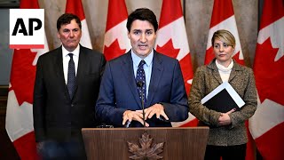 Trudeau speaks after Canada expels Indian diplomats in dispute over 2023 killing [upl. by Terr113]