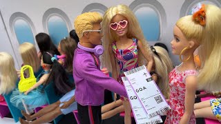 Riya aur kiya ki kahani part 5 riya kiya gye goa beach 🏝️ barbie cartoon guriya the task barbie [upl. by Namqul]