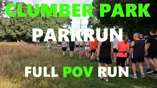 Clumber Park Parkrun FULL POV RUN 10082024 [upl. by Nomrej334]