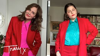 Friday Twinning How to Wear Red  Fashion Haul  Trinny [upl. by Lynden]