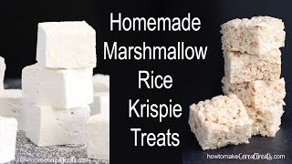 Homemade Marshmallow Rice Krispie Treats [upl. by Yolande]