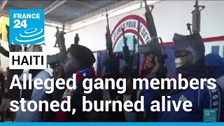 Over a dozen alleged gang members stoned burned alive in Haiti • FRANCE 24 English [upl. by Drandell599]