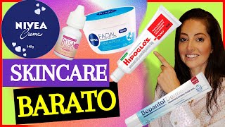 SKINCARE BARATO Hipoglós Bepantol Óleo de Rosa Mosqueta Nivea Facial e da Latinha Azul [upl. by Gehman]