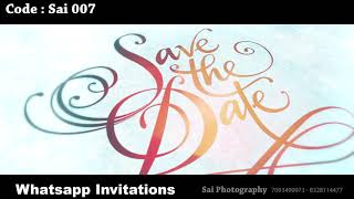 Traditional Wedding Invitation 2021 Code  Sai 007 [upl. by Mile902]