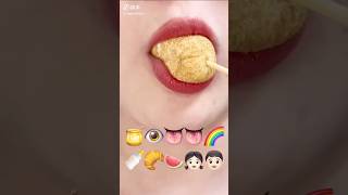 ASMR ENJOYING EATING EMOJIS satisfying viralvideo trending eating [upl. by Eneleuqcaj]