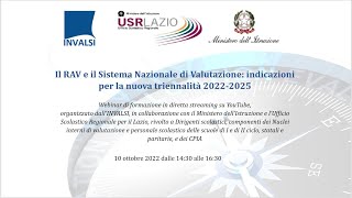 Seminario di formazione INVALSI Lazio 10 ottobre 2022 [upl. by Zingale]