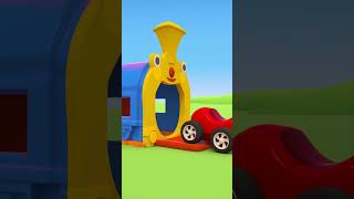 Racing cars play hide and seek on a playground Funny cartoons for kids amp animation for kids shorts [upl. by Iniretake844]