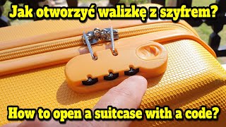 JAK OTWORZYĆ ZAMEK SZYFROWY W WALIZCE TORBIE GDY ZAPOMNIMY KOD PIN TUTORIAL PORADNIK  Zrób to Sam [upl. by Nirehtak]