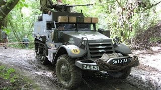 M3 Halftracks on the move  Tanks in Town 2010 [upl. by Ecenaj]