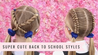 2 SUPER CUTE School Hairstyles by SweetHearts Hair [upl. by Hephzipa]