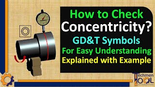 How to check Concentricity  GDampT Symbols  for Beginners  Explained with Example [upl. by Ravi]