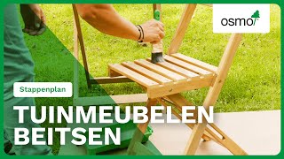 TUINMEUBEL BEITSEN Hoe Beits ik mijn Houten Tuinmeubelen [upl. by Nyroc718]