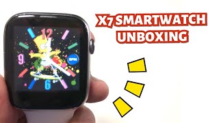 X7 SMARTWATCH UNBOXING amp INITIAL REVIEW  ENGLISH [upl. by Orutra916]