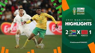 South Africa 🆚 Morocco  Highlights  TotalEnergiesAFCONQ2023  MD5 Group K [upl. by Noelopan]