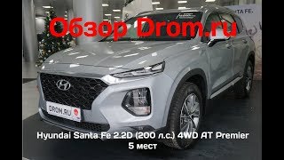 Hyundai Santa Fe 2019 22D 200 лс 4WD AT Premier 5 мест  видеообзор [upl. by Ainyt877]