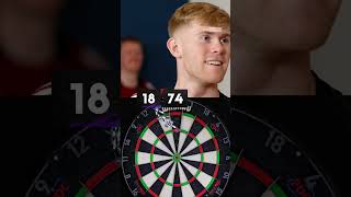 Chris Dobey beating Lewis Halls ninedart score with two darts 😅 [upl. by Hillard185]