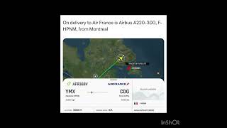 On delivery to Air France is Airbus A220300 FHPNM from Montreal [upl. by Hyps]