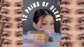 OLENS Black Pink lenses review Trying on 12 pairs of Olens Jules [upl. by Nevlin]