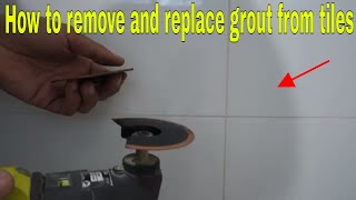 How to remove and replace grout from tiles  The easy way [upl. by Etteyafal]