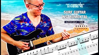 Surf Guitar Instrumental amp Solo in Em  incl TABS amp Jam Track  Fender Stratocaster [upl. by Attenod]