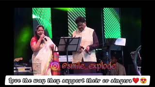 SPB and SPB Charan Supporting Co Singers❤️😍 spb spbcharan chitra songs live [upl. by Yup758]