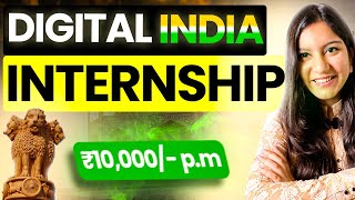 Government Internship ₹10kMonth  Apply Soon  Digital India Internship [upl. by Ecreip]