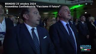 Brindisi assemblea confindustria quotFacciamo il futuroquot Inno Nazionale [upl. by Sheya]