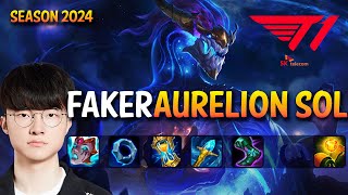 T1 Faker AURELION SOL vs YASUO Mid  Patch 143 KR Ranked  lolrec [upl. by Ametaf]