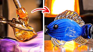 Art de soufflage de verre satisfaisant et DIY hypnotisants avec du verre [upl. by Bradwell606]