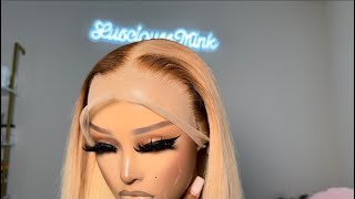 TONED BLONDE WIG WITH DARK ROOTS 🔥🤎 BY LUSCIOUSSMINK [upl. by Notgnilliw]