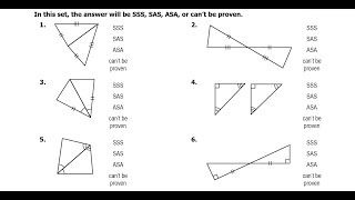 Day 02 HW  SSS SAS ASA AAS HL [upl. by Riddle462]